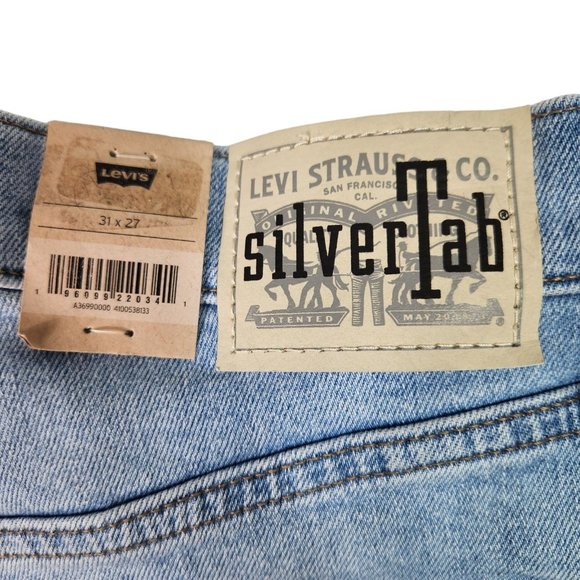 Levis Silver Tab Womens‎ High Waisted Mom Jean 31/27 Light Was Distressed NEW - Picture 9 of 16